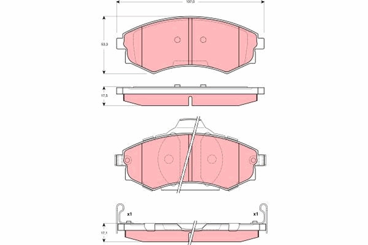 Brake Pad Set, disc brake GDB3283
