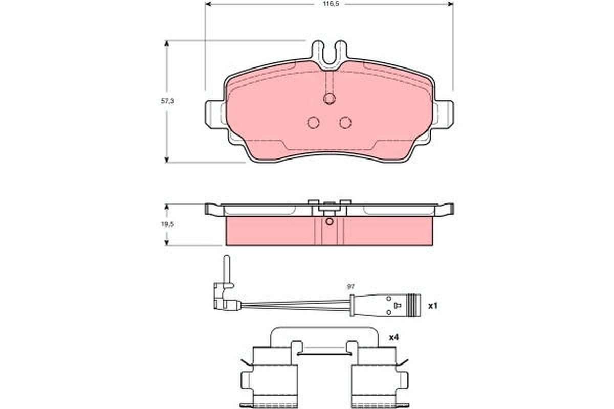 Brake Pad Set, disc brake GDB1480