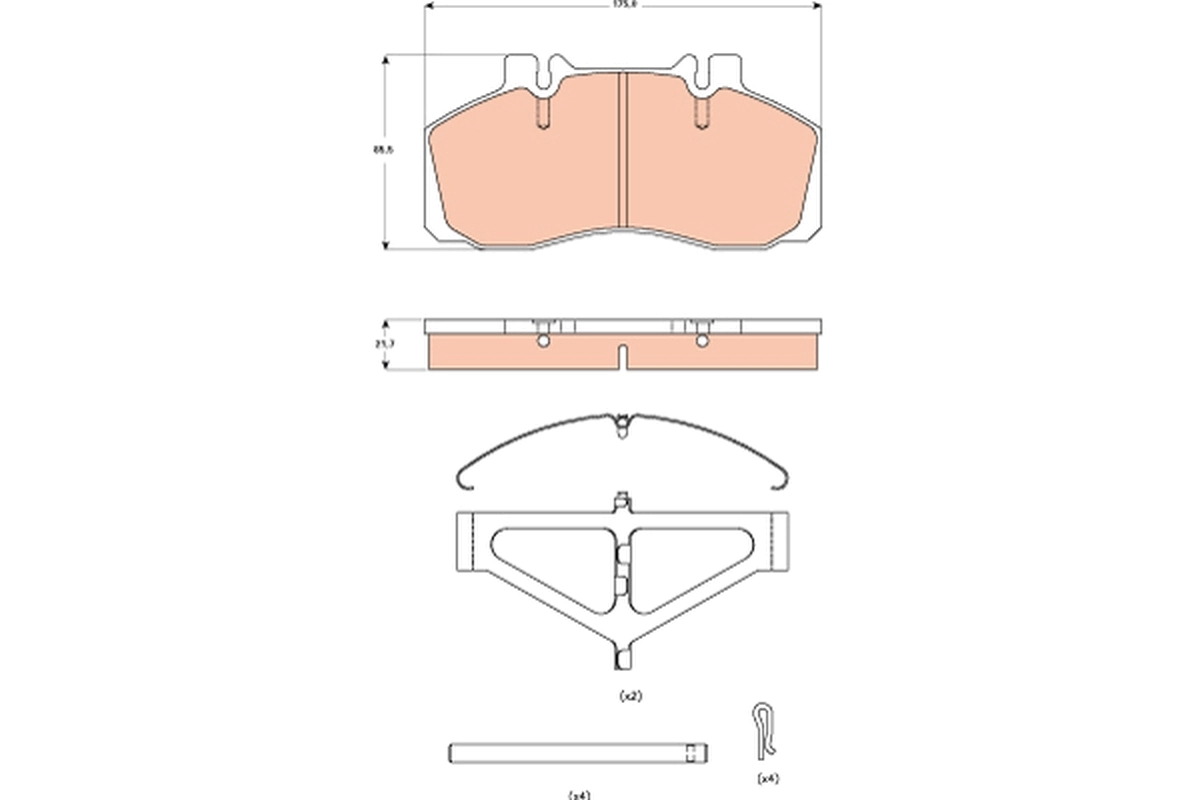 Brake Pad Set, disc brake GDB5004