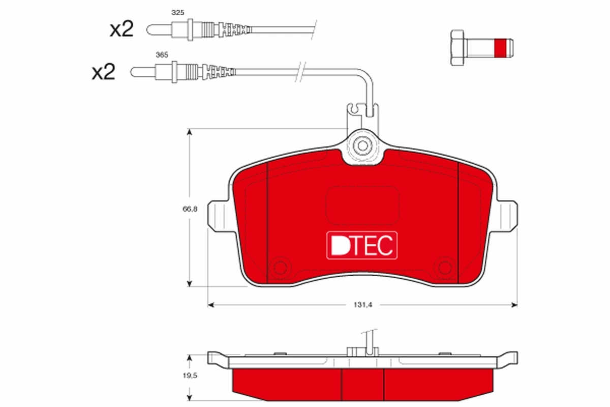 Brake Pad Set, disc brake DTEC COTEC GDB1594DTE