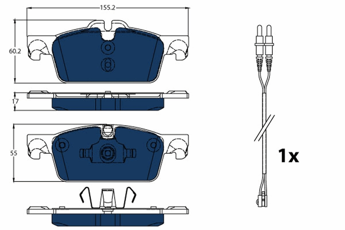 Brake Pad Set, disc brake ELECTRIC BLUE GDB1929BTE