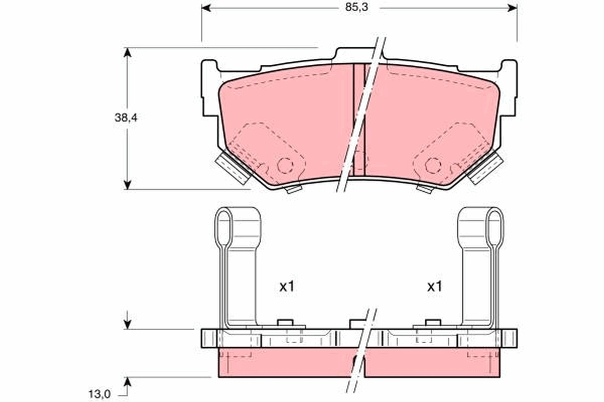 Brake Pad Set, disc brake GDB884