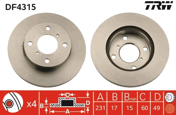 Brake Disc DF4315