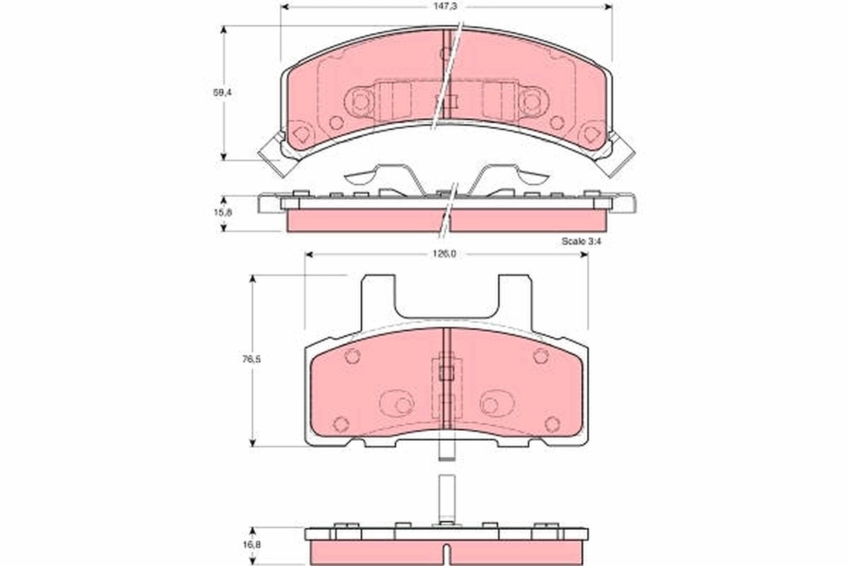 Brake Pad Set, disc brake GDB1273