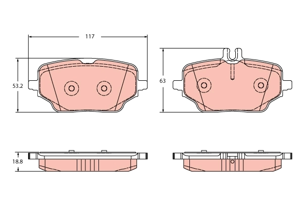 Brake Pad Set, disc brake GDB2381