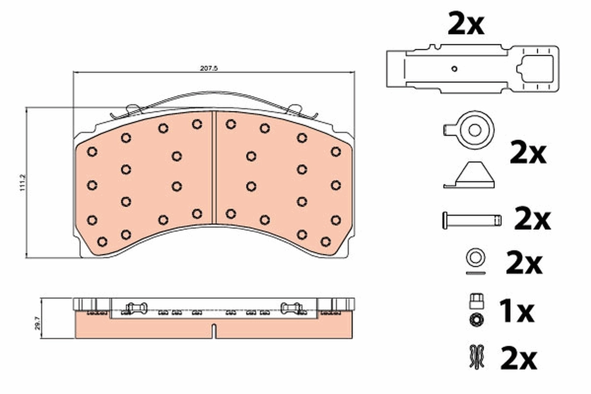 Brake Pad Set, disc brake GDB5117