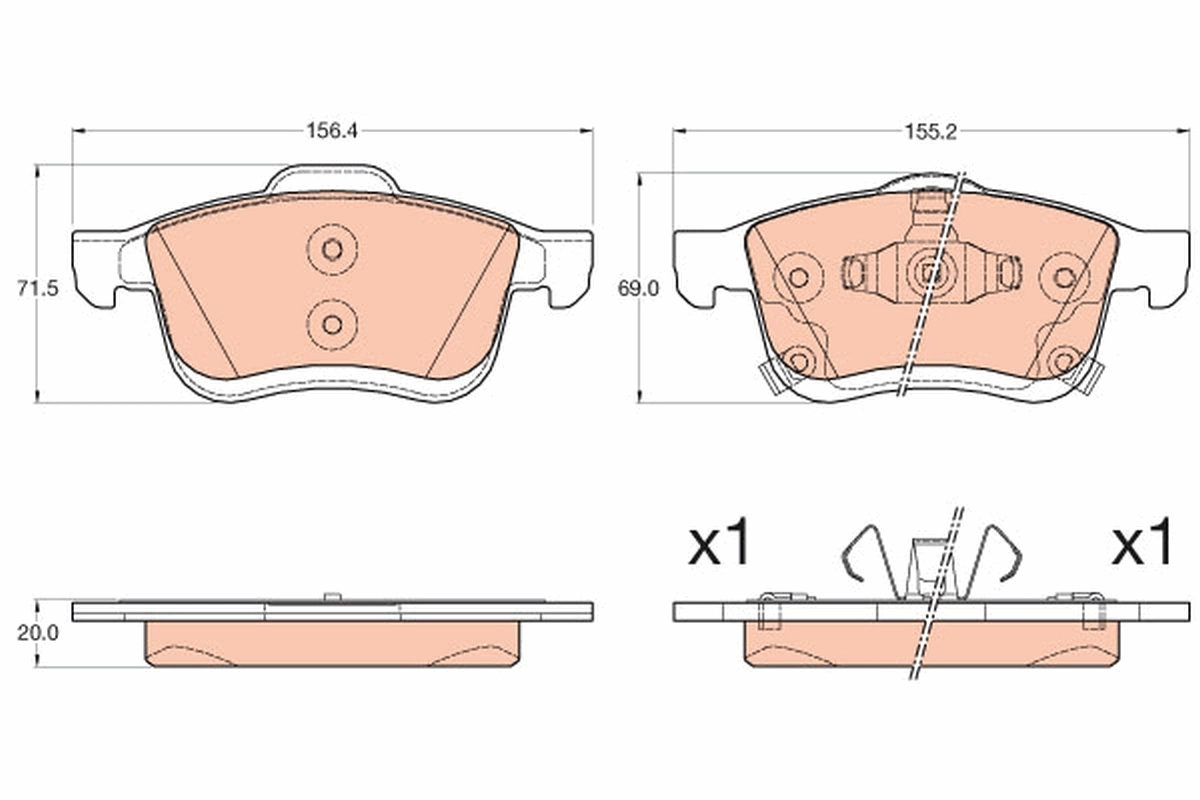Brake Pad Set, disc brake GDB2060