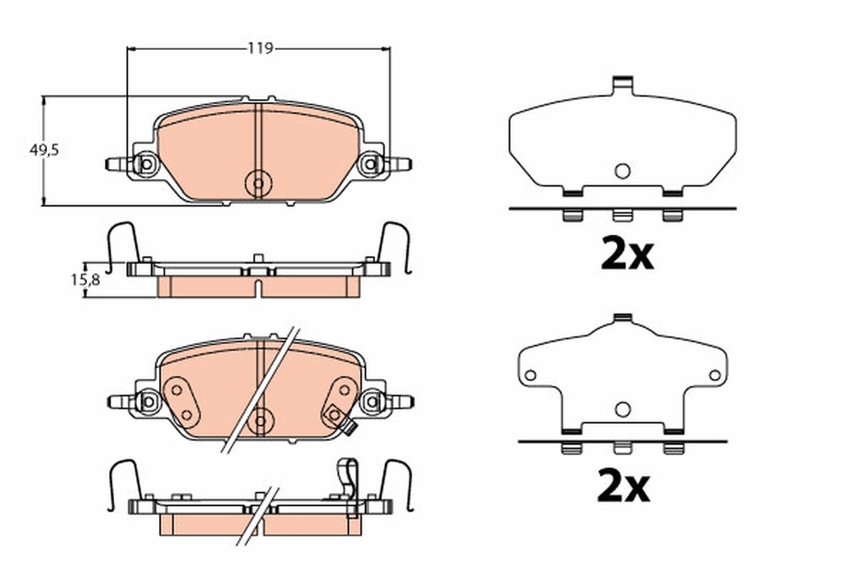 Brake Pad Set, disc brake GDB2217