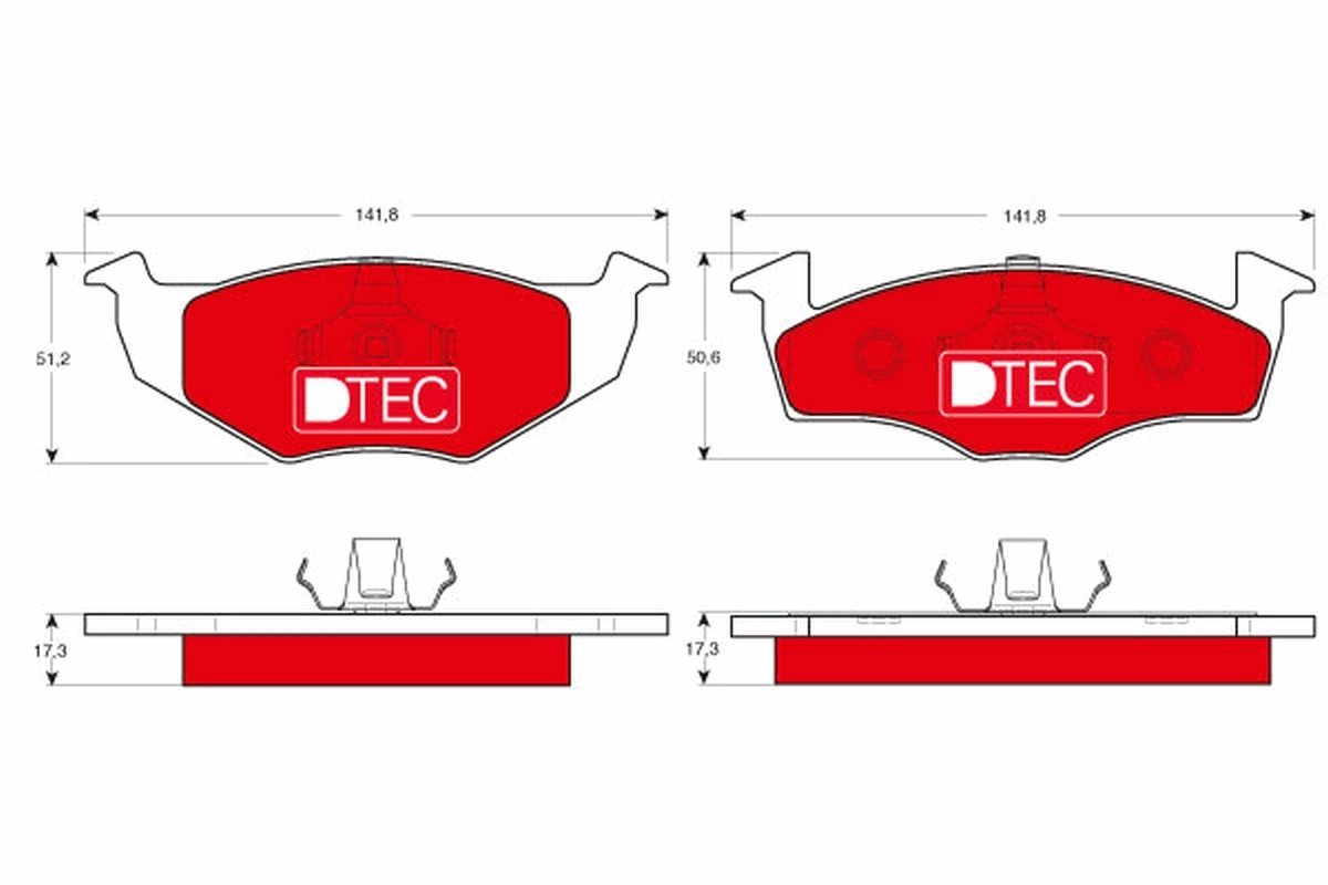 Brake Pad Set, disc brake DTEC COTEC GDB1274DTE
