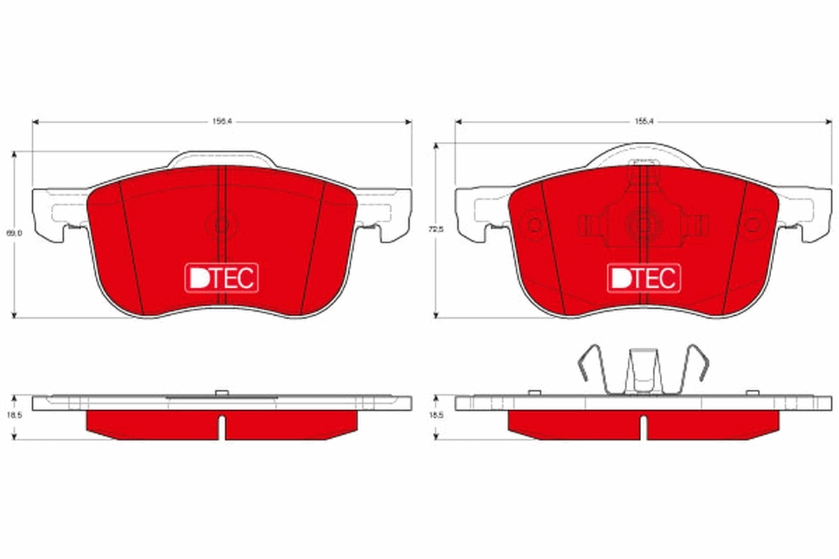 Brake Pad Set, disc brake DTEC COTEC GDB1388DTE