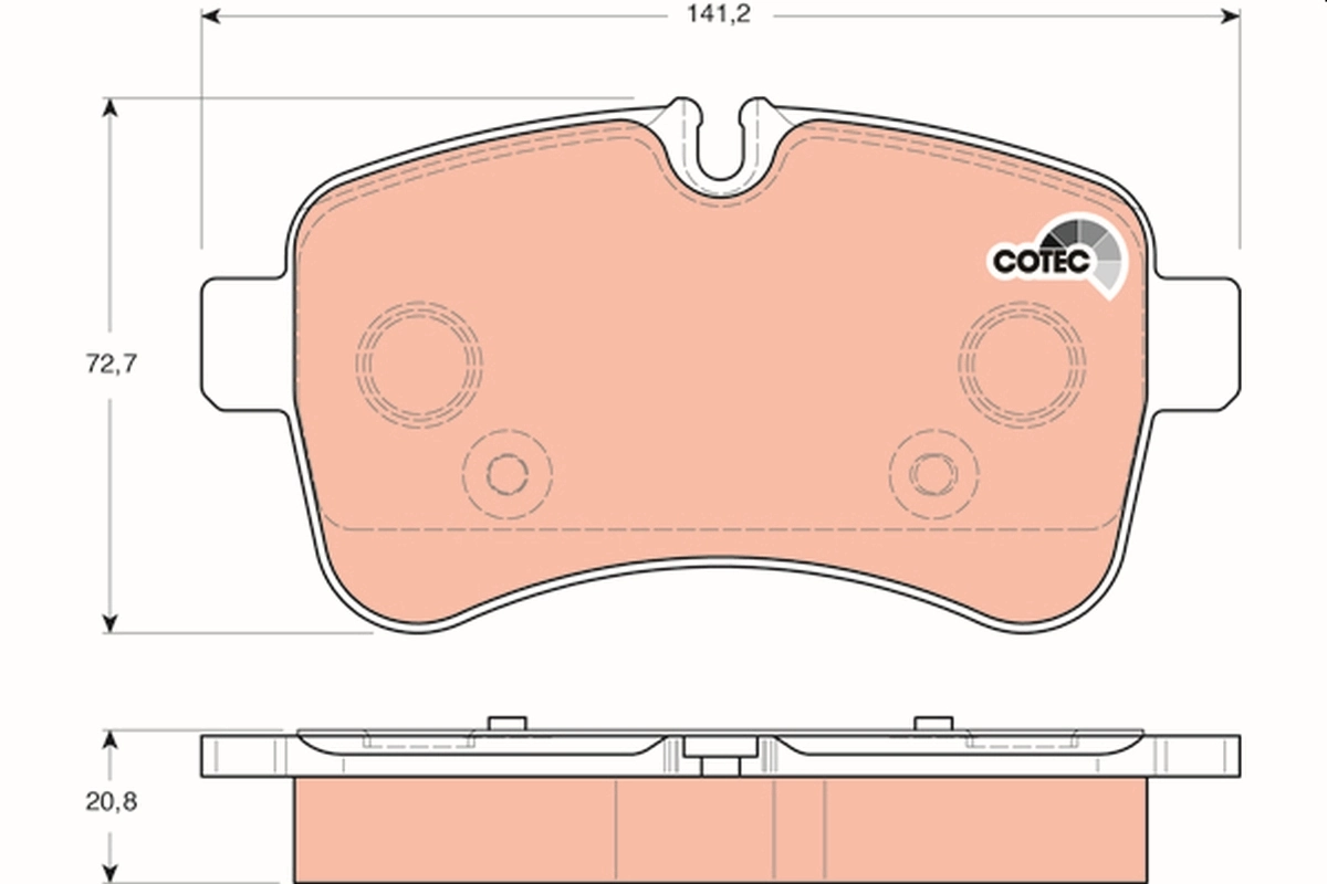 Brake Pad Set, disc brake COTEC GDB1748
