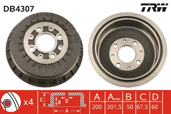 Brake Drum DB4307