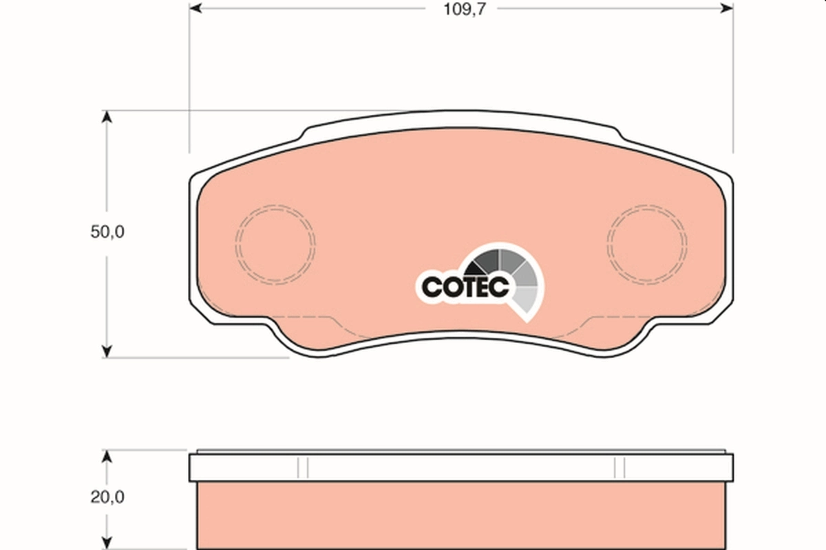 Brake Pad Set, disc brake COTEC GDB1521