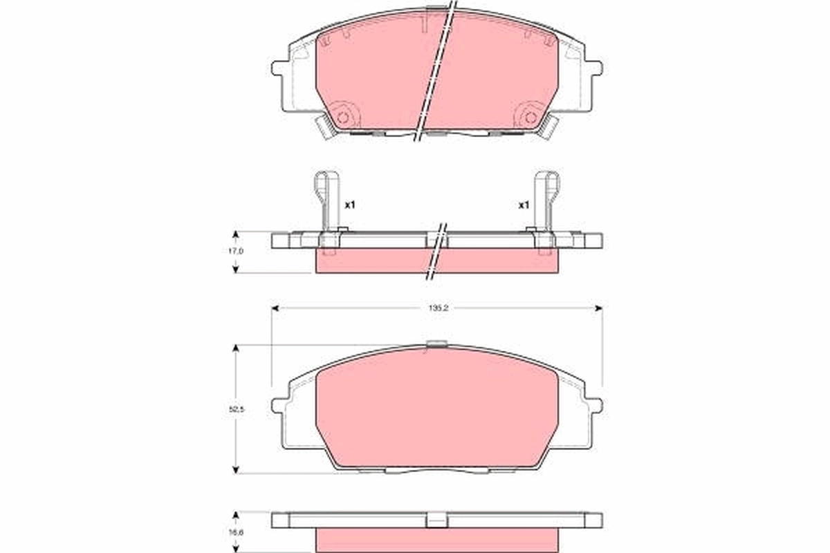 Brake Pad Set, disc brake GDB3250