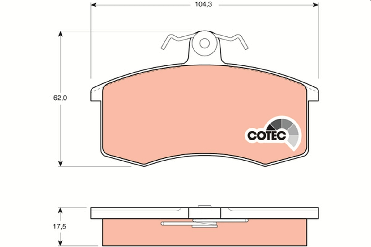 Brake Pad Set, disc brake COTEC GDB469