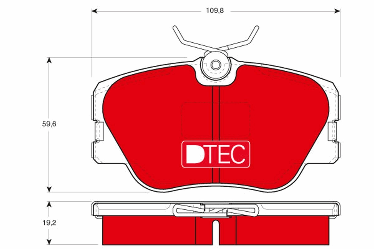 Brake Pad Set, disc brake DTEC COTEC GDB818DTE