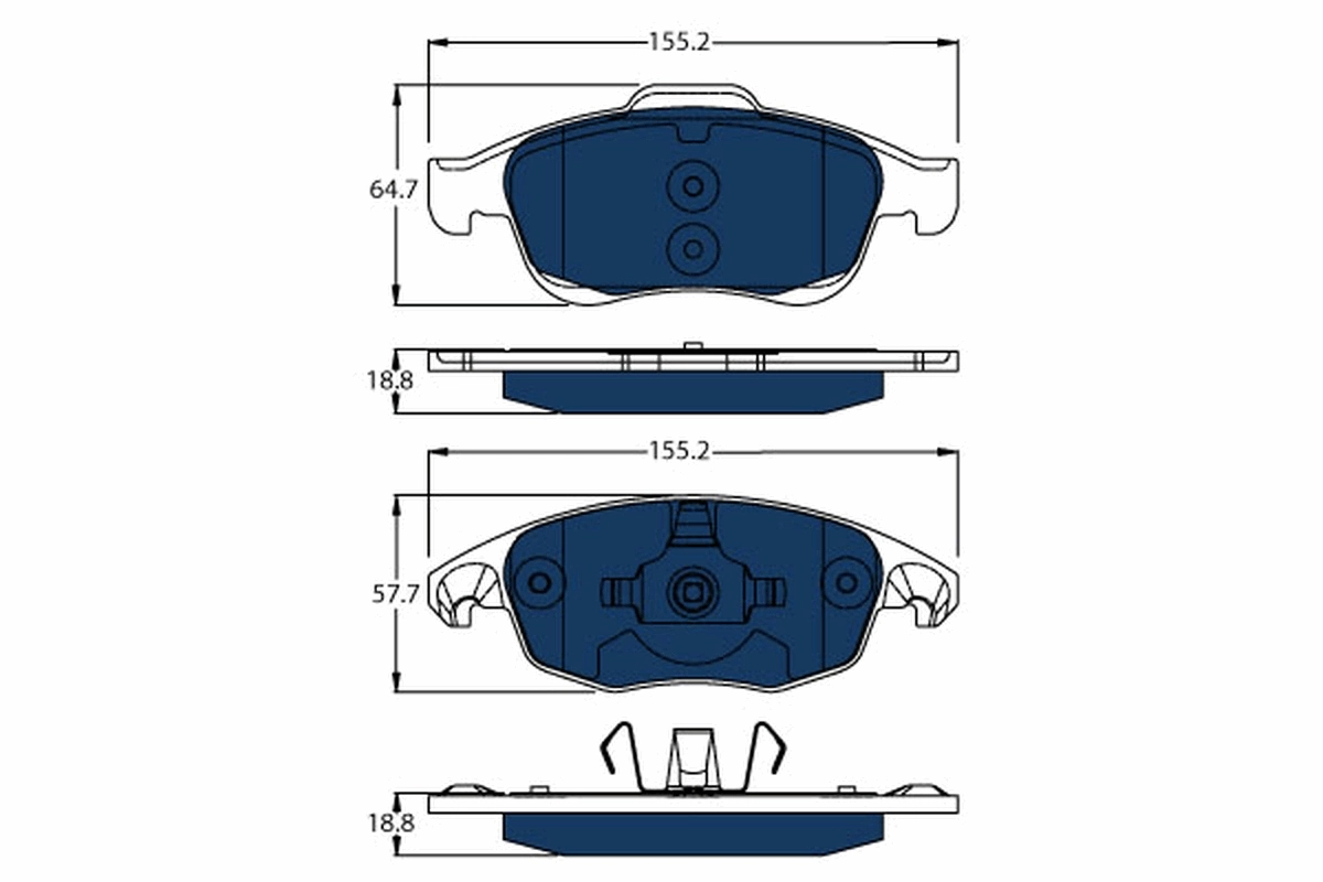 Brake Pad Set, disc brake ELECTRIC BLUE GDB1690BTE