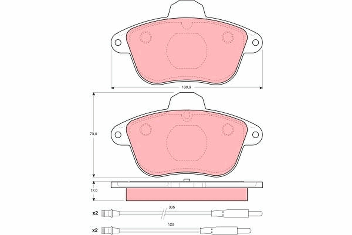 Brake Pad Set, disc brake GDB1085