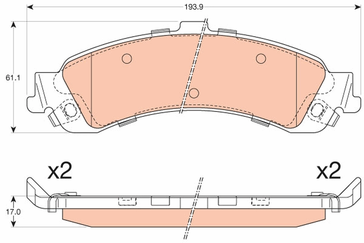 Brake Pad Set, disc brake GDB4454