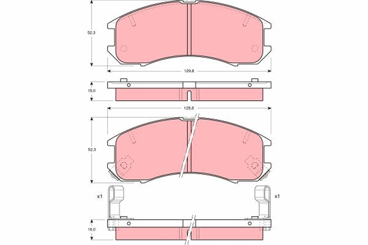 Brake Pad Set, disc brake GDB981