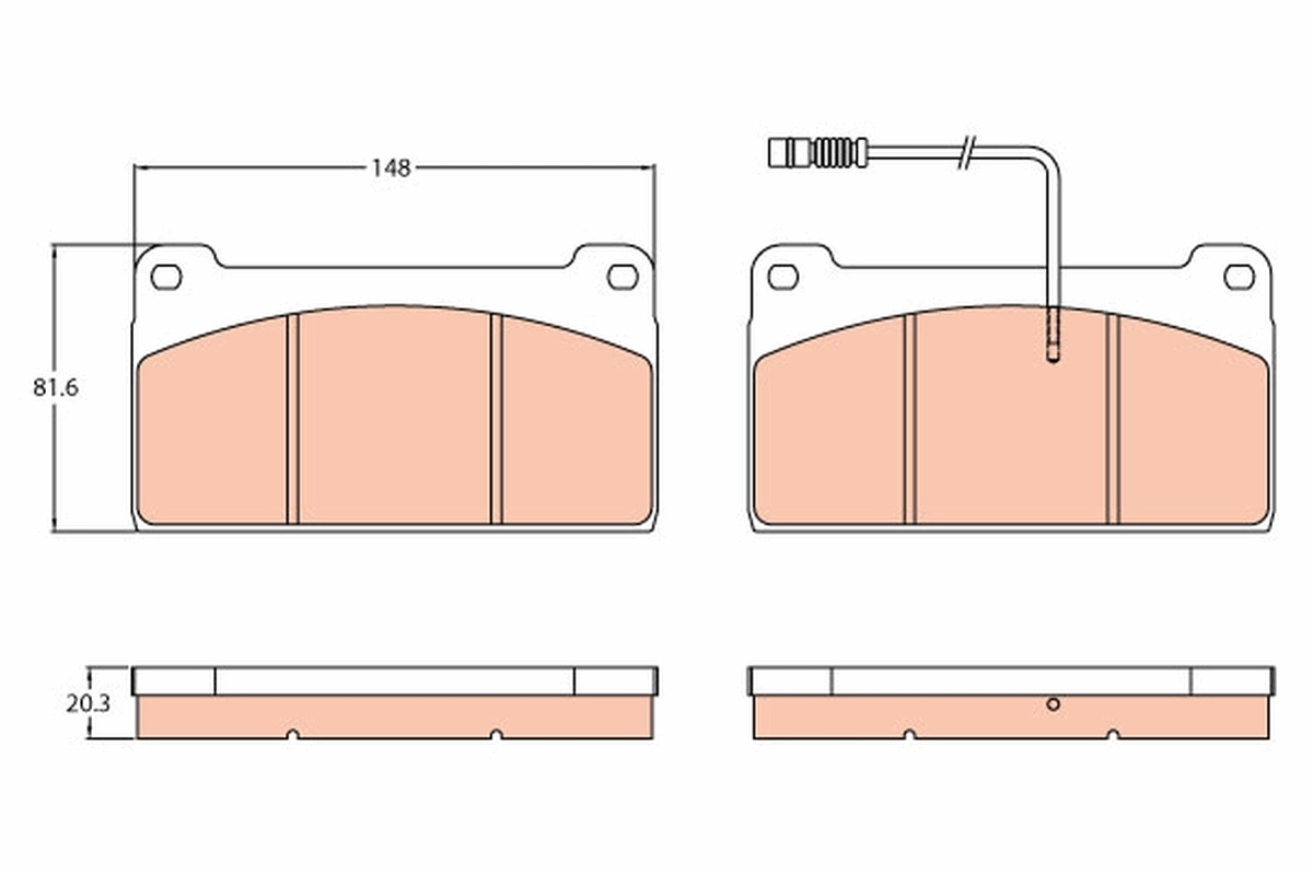 Brake Pad Set, disc brake GDB5074