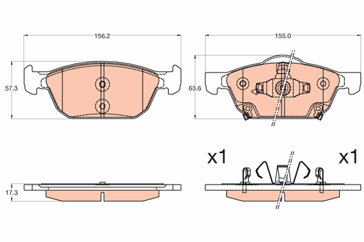 Brake Pad Set, disc brake GDB3600