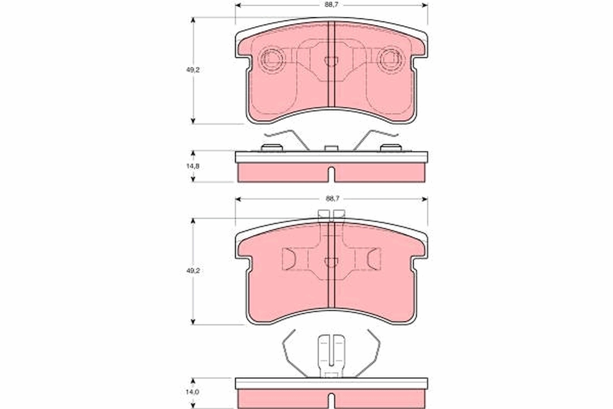 Brake Pad Set, disc brake GDB3126