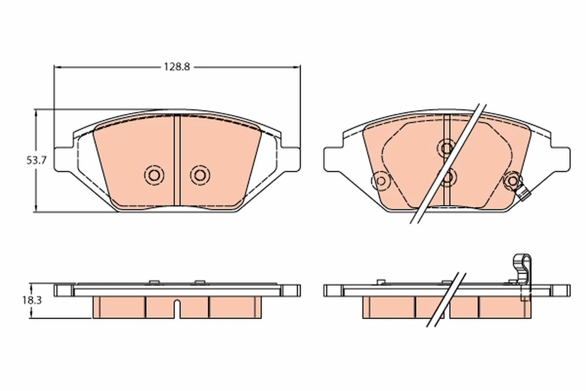 Brake Pad Set, disc brake GDB2318