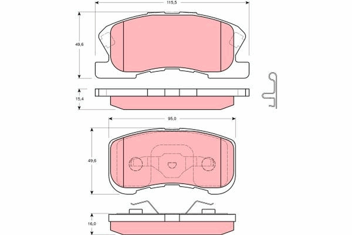 Brake Pad Set, disc brake GDB3220