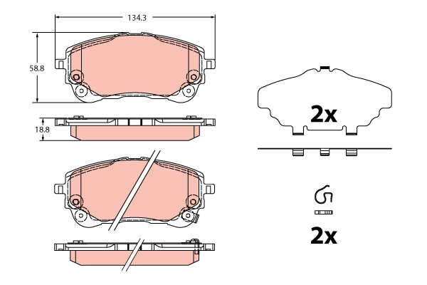 Brake Pad Set, disc brake GDB2349