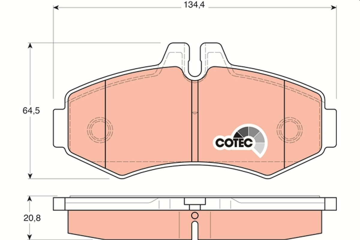 Brake Pad Set, disc brake COTEC GDB1373