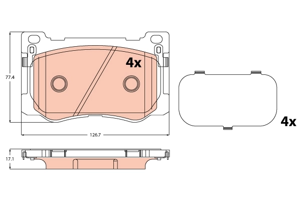 Brake Pad Set, disc brake GDB2311