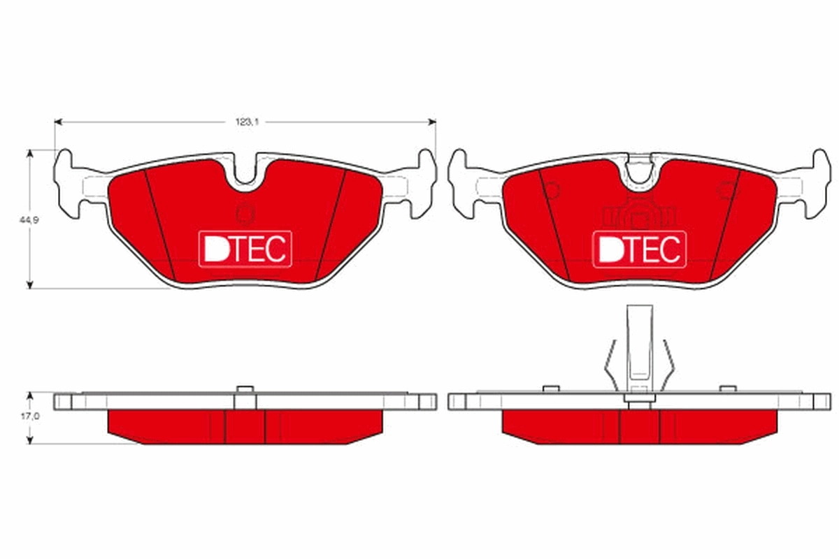 Brake Pad Set, disc brake DTEC COTEC GDB1344DTE