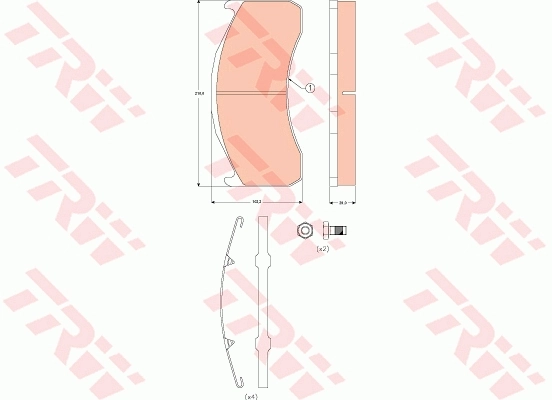 Bremsbelagsatz, Scheibenbremse GDB5089