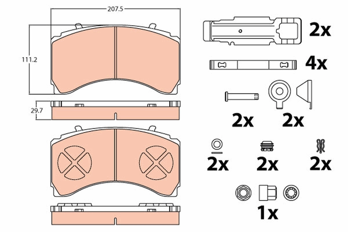 Brake Pad Set, disc brake GDB5110