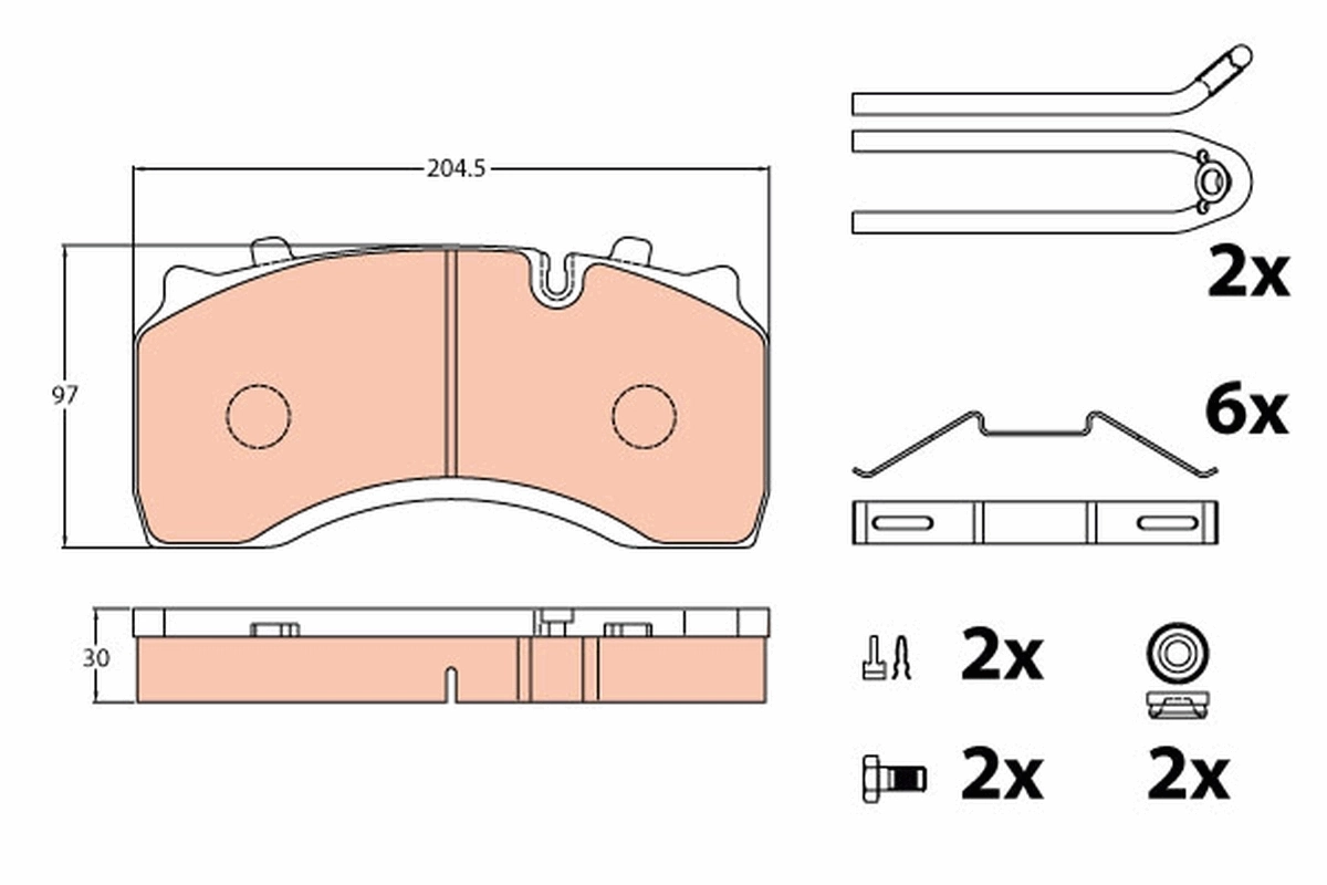 Brake Pad Set, disc brake GDB5084