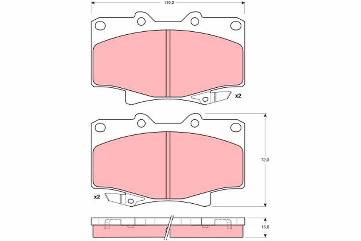 Brake Pad Set, disc brake GDB1154