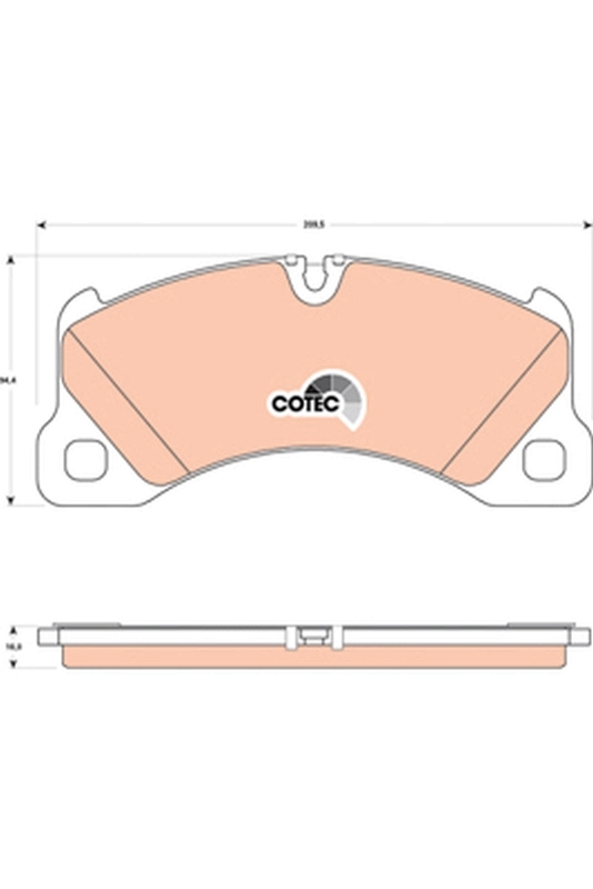 Brake Pad Set, disc brake COTEC GDB1774
