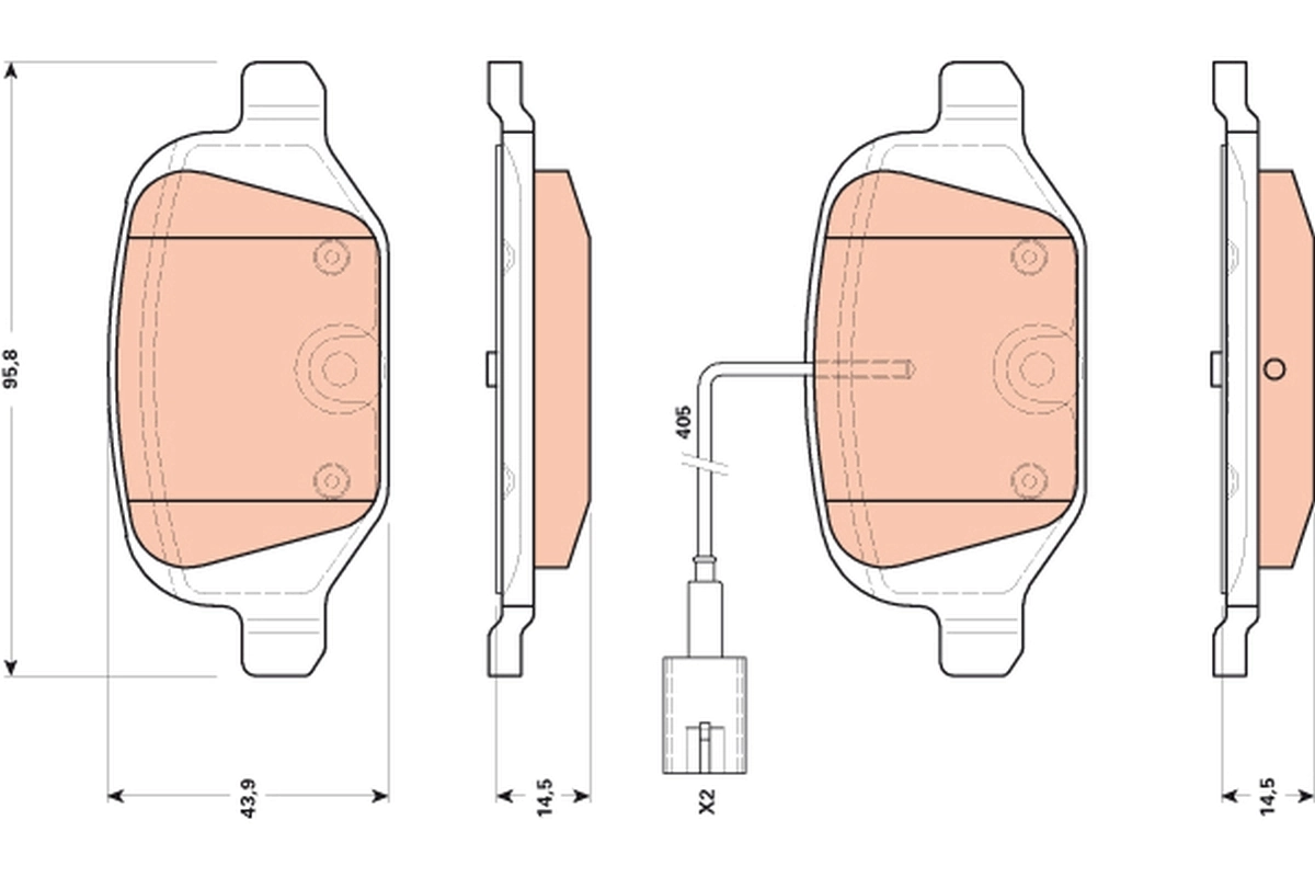 Brake Pad Set, disc brake GDB1894