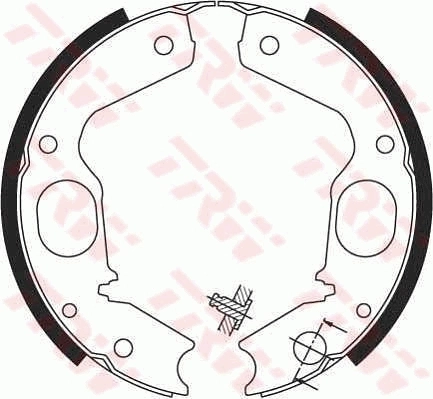 Brake Shoe Set, parking brake GS8695