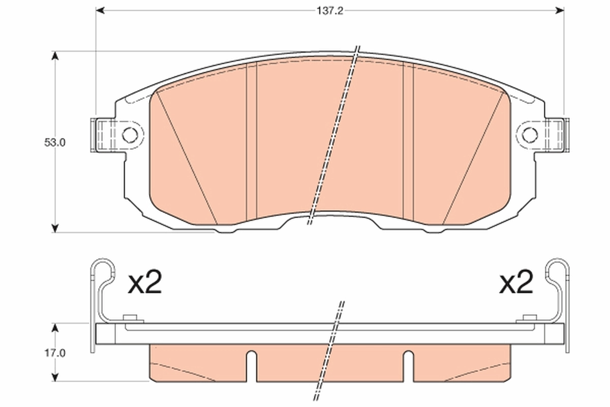 Brake Pad Set, disc brake GDB3616