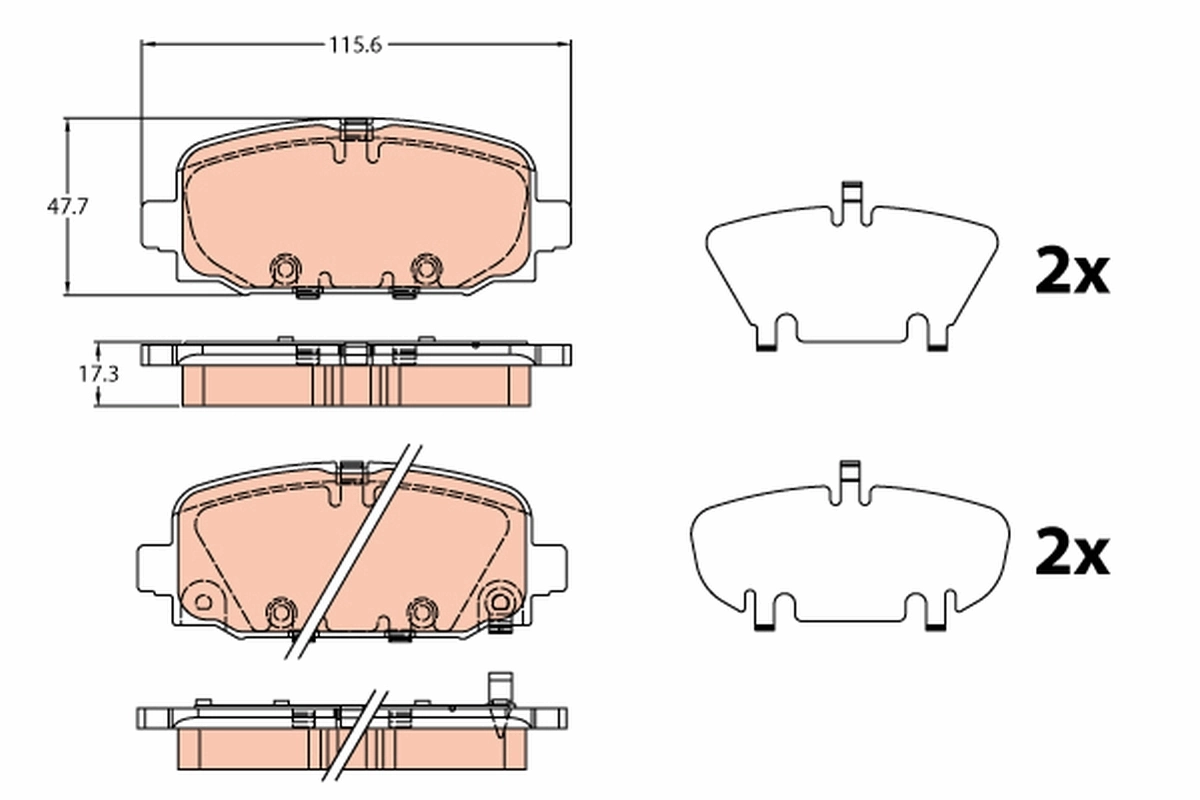 Brake Pad Set, disc brake GDB2321