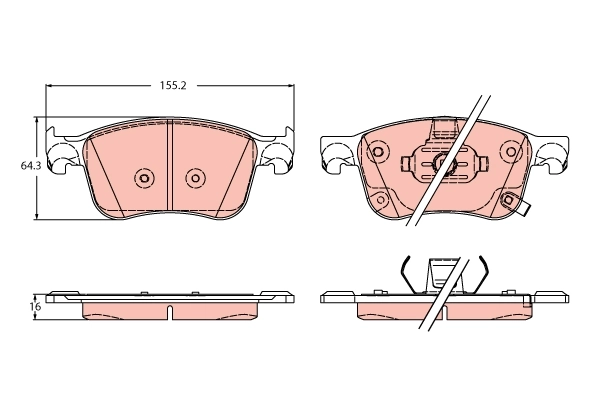 Brake Pad Set, disc brake GDB2342