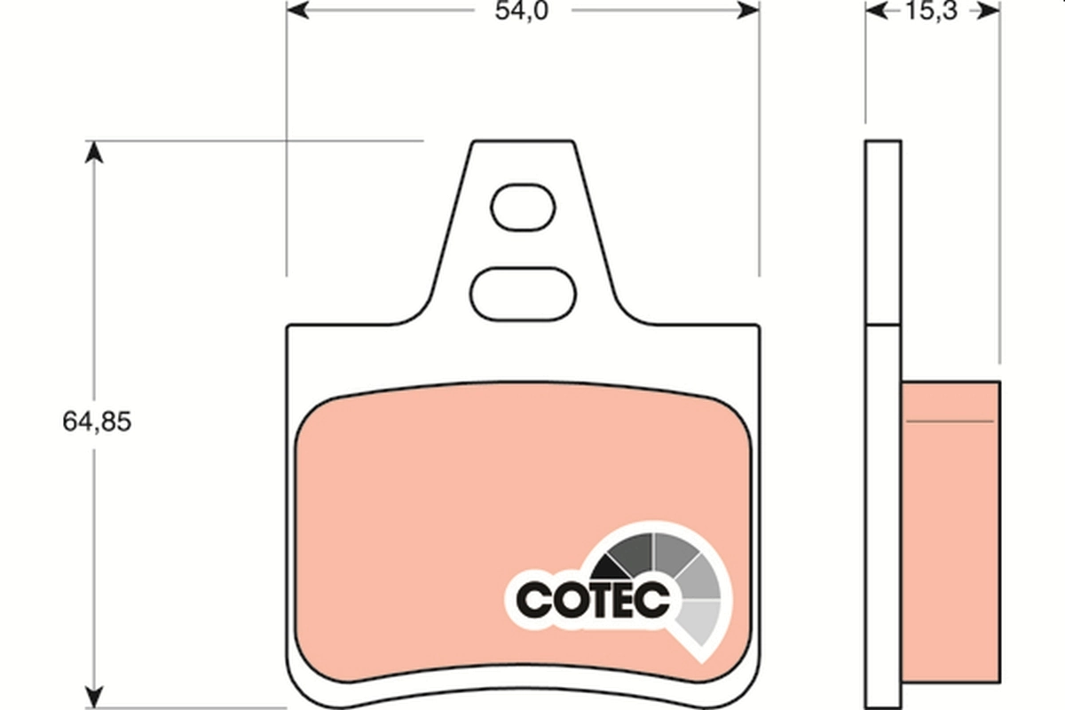 Brake Pad Set, disc brake COTEC GDB1247
