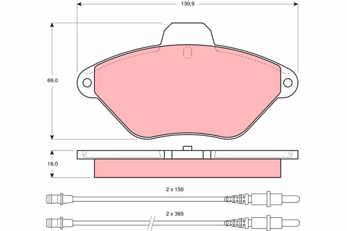 Brake Pad Set, disc brake GDB1102