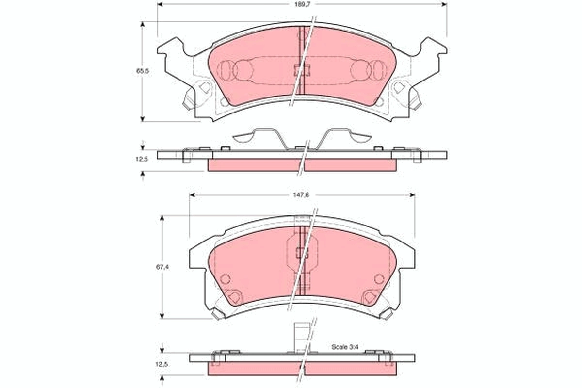 Brake Pad Set, disc brake GDB4097