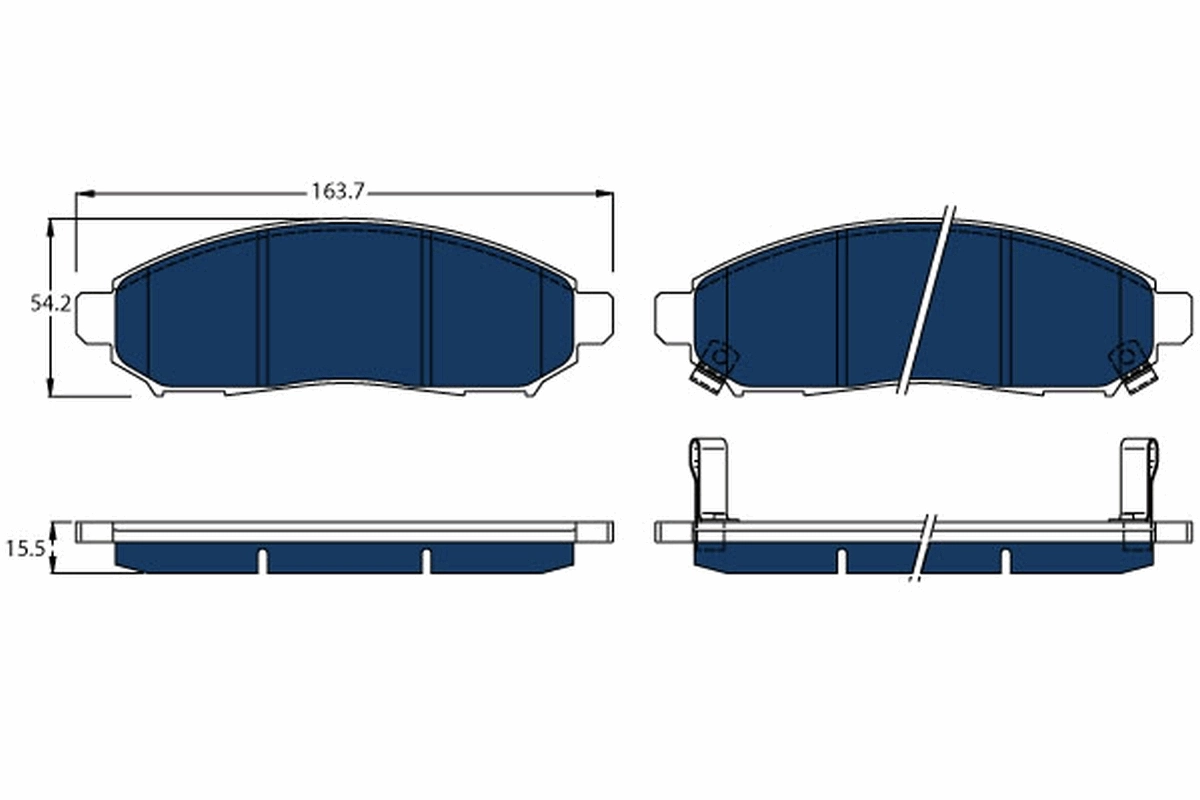 Brake Pad Set, disc brake ELECTRIC BLUE GDB3520BTE