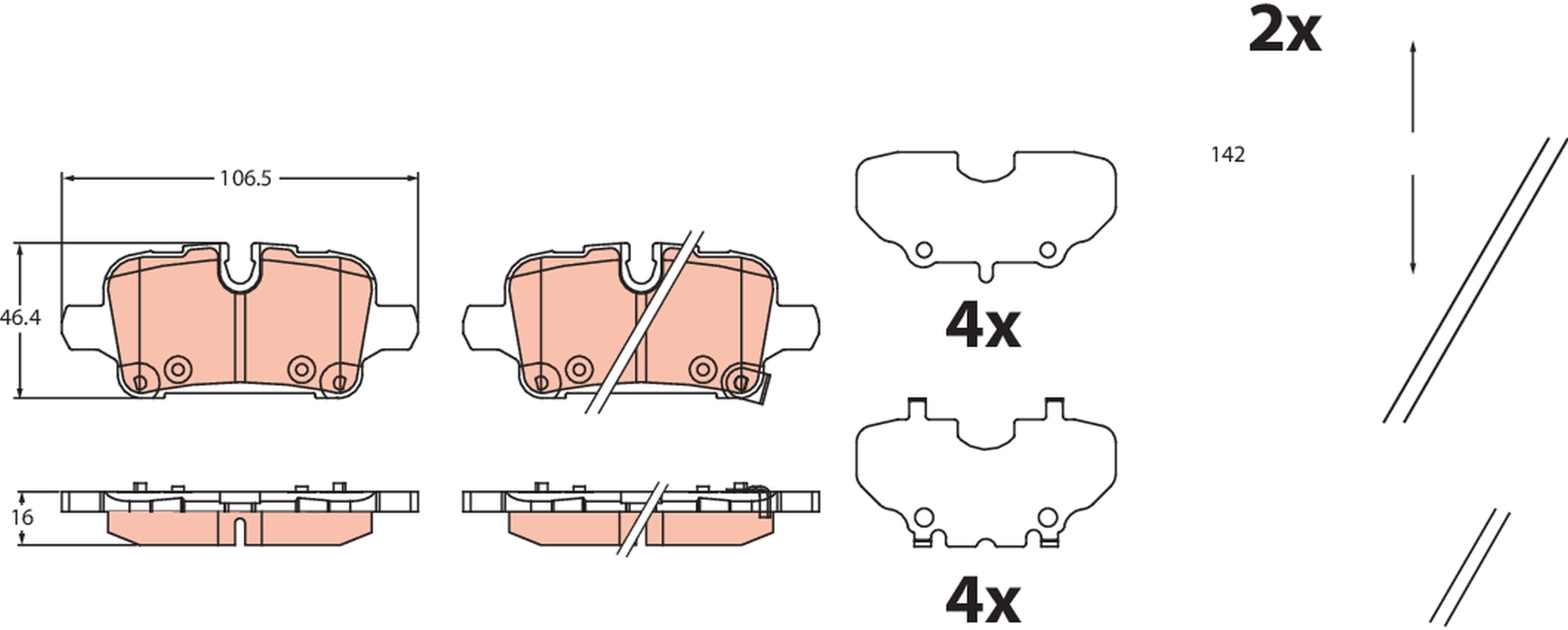 Brake Pad Set, disc brake GDB2524