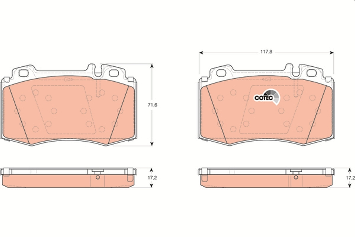 Brake Pad Set, disc brake COTEC GDB1454