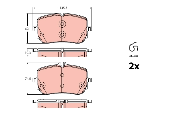 Brake Pad Set, disc brake GDB2433